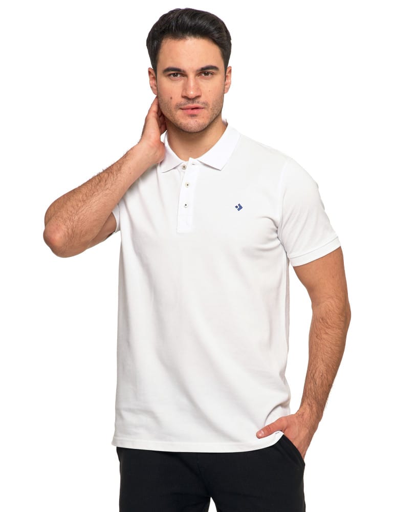 Polo - Koszulka męska polo bawełniana Premium klasyczna BIAŁY  - produkt moraj.pl 3