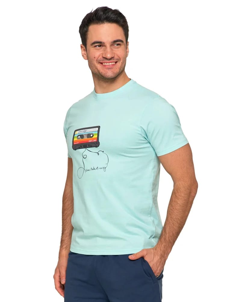 Koszulki i Tank Topy - Koszulka męska T-shirt z okrągłym dekoltem i nadrukiem MIĘTA - produkt moraj.pl 2