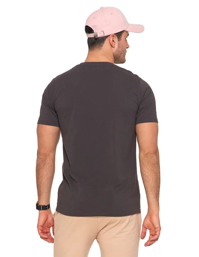Koszulki i Tank Topy - T-shirt męski koszulka bawełniana z okrągłym dekoltem GRAFIT - produkt moraj.pl 2