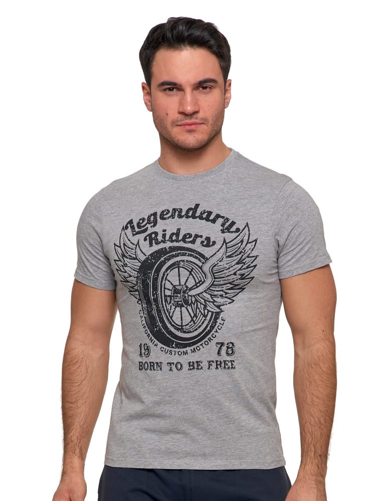 Koszulki i Tank Topy - Koszulka męska t-shirt Legendary Riders SZARY - produkt moraj.pl 1