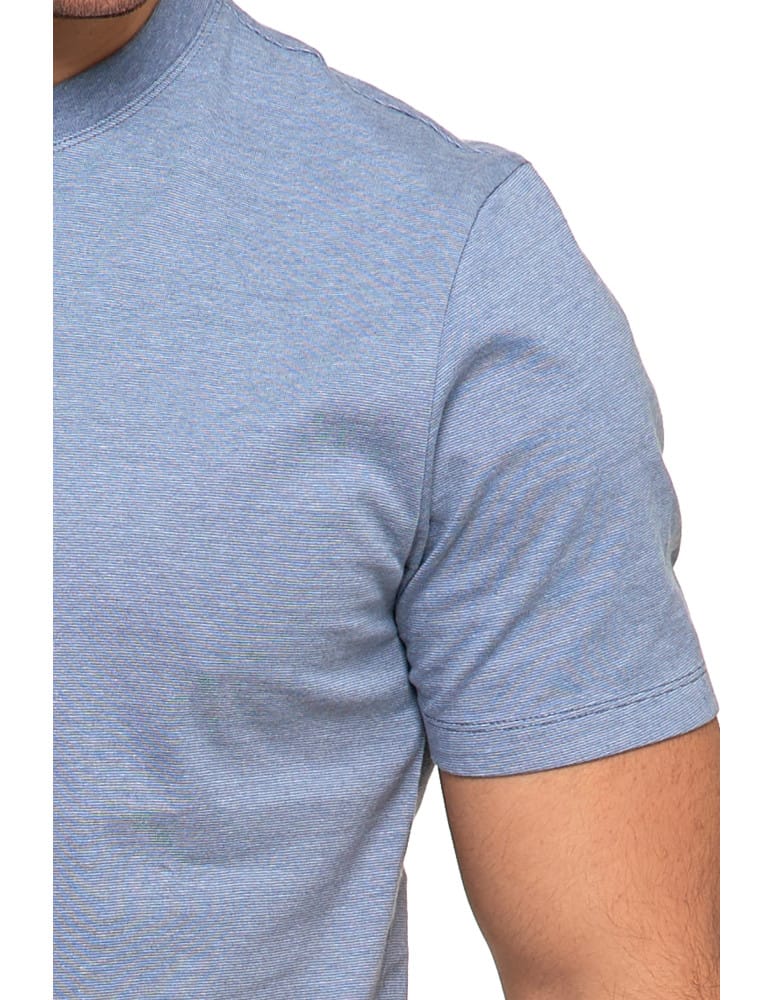 Koszulki i Tank Topy - Koszulka męska bawełniana z krótkim rękawem T-shirt NIEBIESKI  - produkt moraj.pl 4