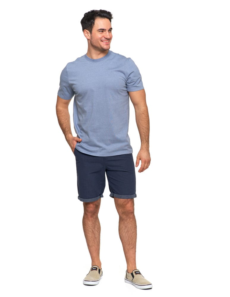 Koszulki i Tank Topy - Koszulka męska bawełniana z krótkim rękawem T-shirt NIEBIESKI  - produkt moraj.pl 5