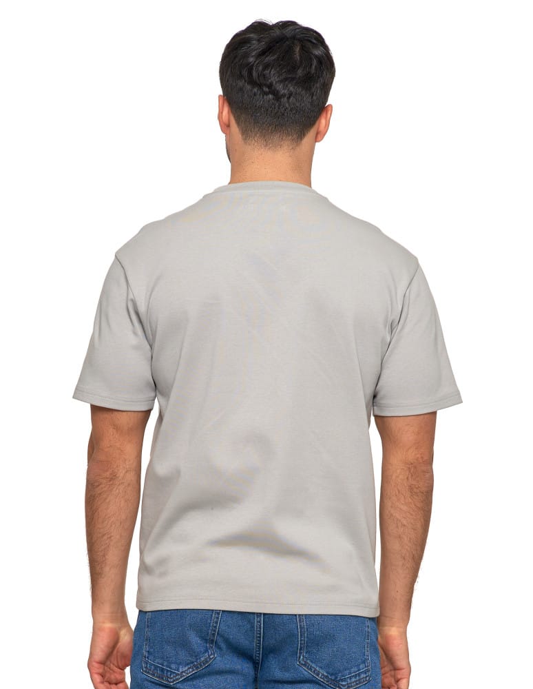 Koszulki i Tank Topy - T-shirt męski oversize bawełna Premium koszulka bez wzoru SZARY - produkt moraj.pl 3