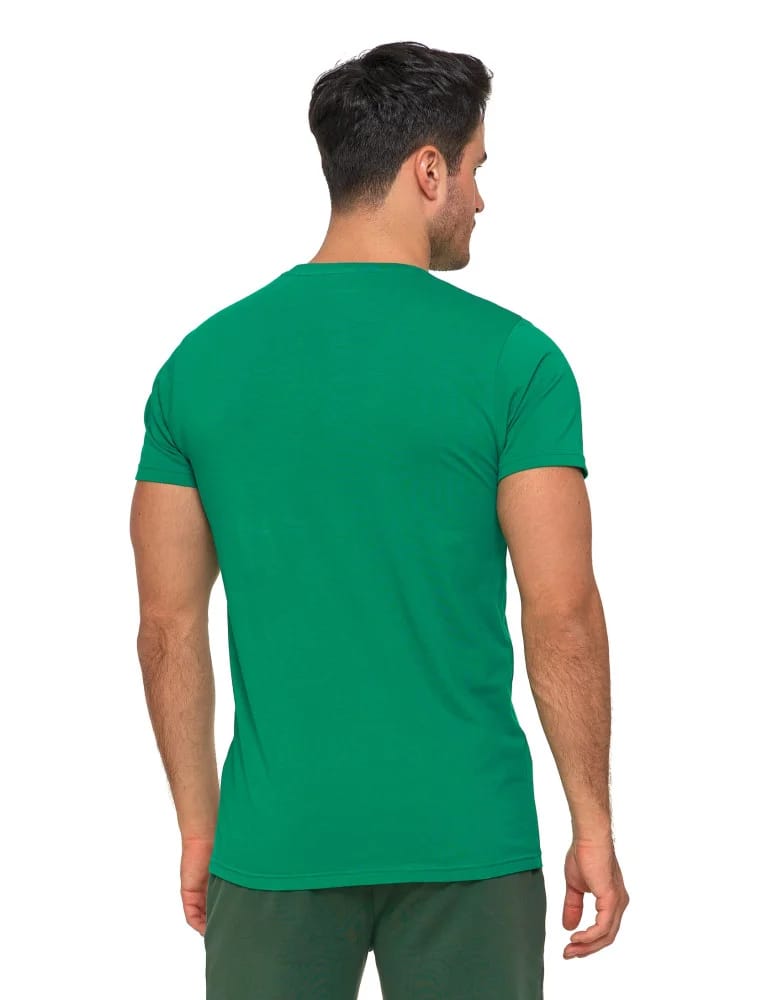 Koszulki i Tank Topy - Koszulka męska T-shirt bawełniana Premium okrągły dekolt ZIELONY - produkt moraj.pl 2