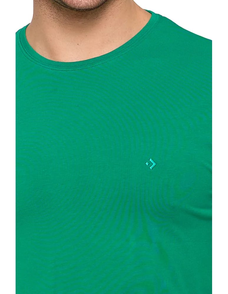 Koszulki i Tank Topy - Koszulka męska T-shirt bawełniana Premium okrągły dekolt ZIELONY - produkt moraj.pl 3