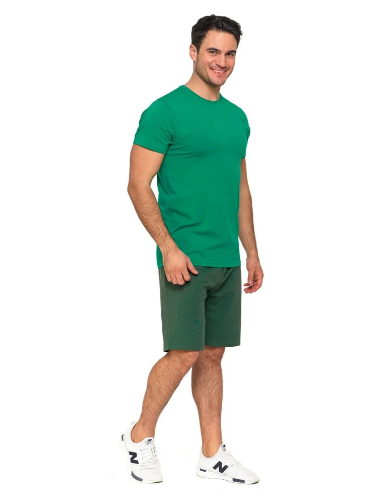 Koszulki i Tank Topy - Koszulka męska T-shirt bawełniana Premium okrągły dekolt ZIELONY - produkt moraj.pl 4