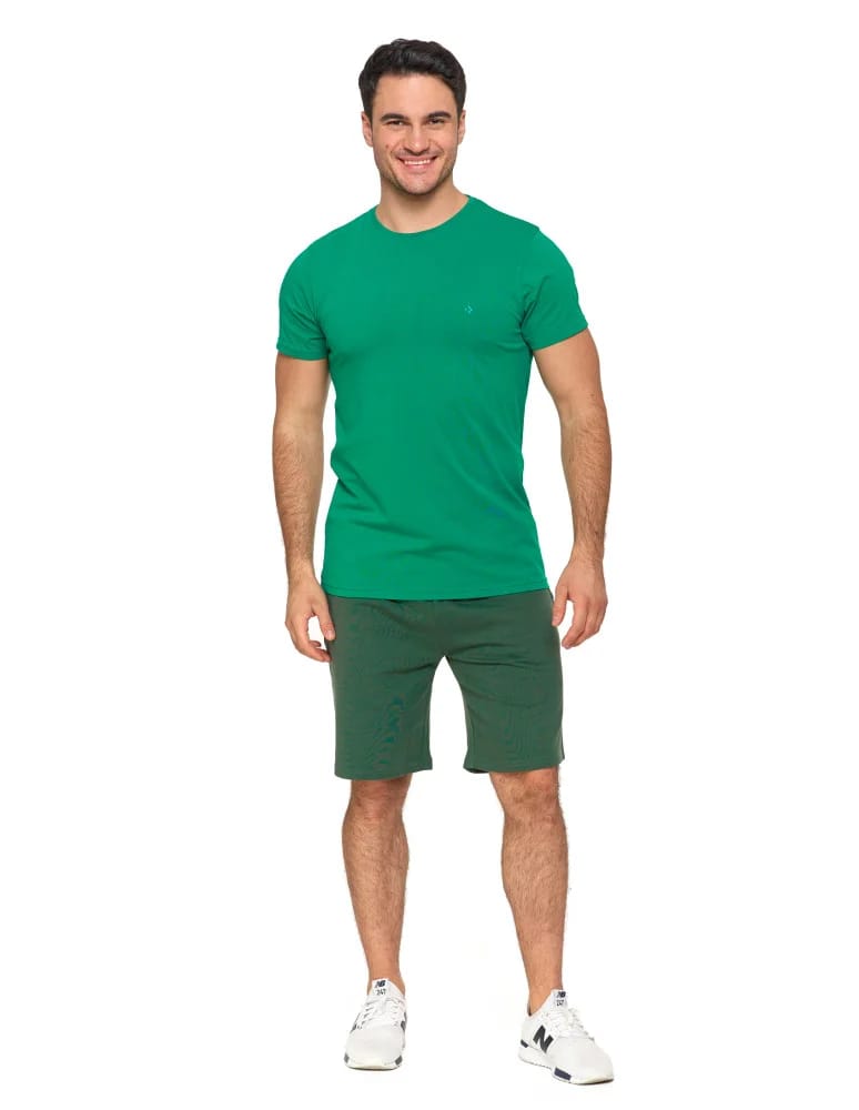 Koszulki i Tank Topy - Koszulka męska T-shirt bawełniana Premium okrągły dekolt ZIELONY - produkt moraj.pl 7