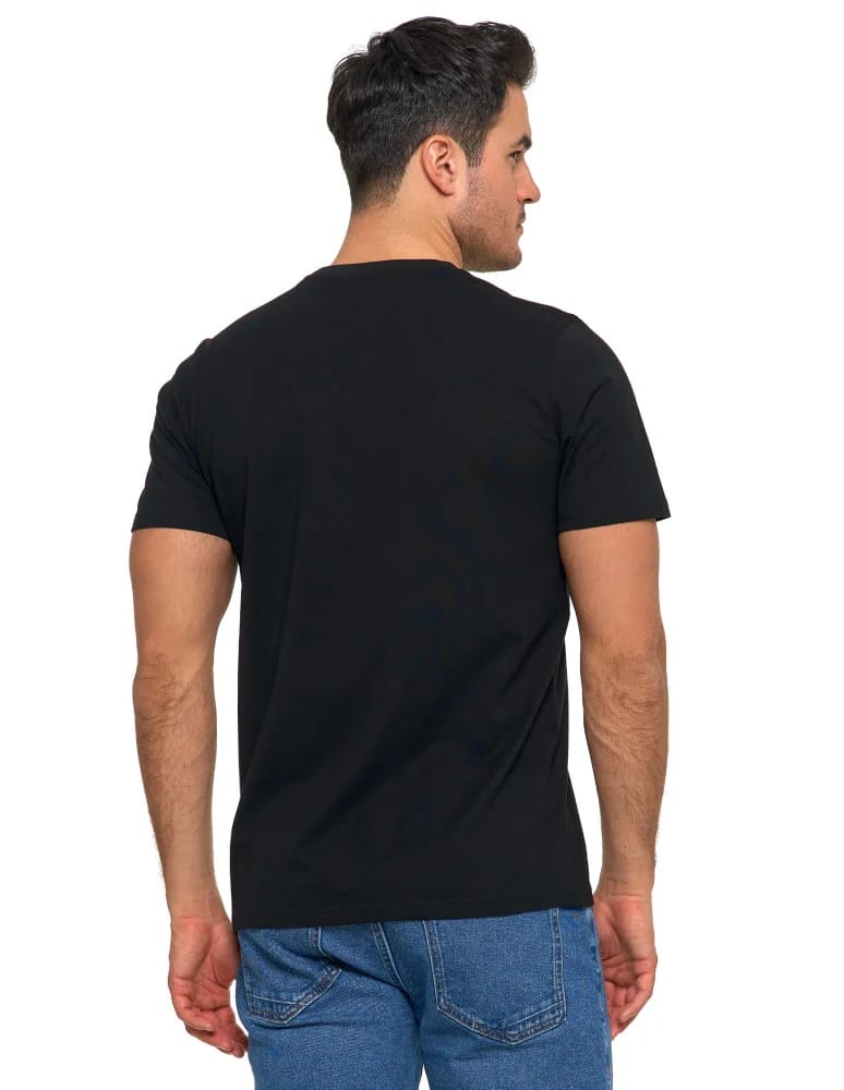 Koszulki i Tank Topy - Koszulka męska bawełniana krótki rękaw T-shirt Plus Size CZARNY - produkt moraj.pl 2