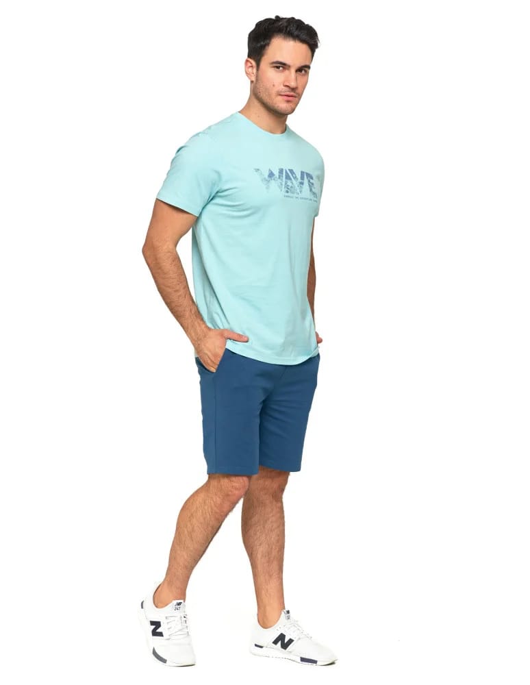 Koszulki i Tank Topy - T-shirt koszulka męska 100% bawełna Wave NIEBIESKI  - produkt moraj.pl 6