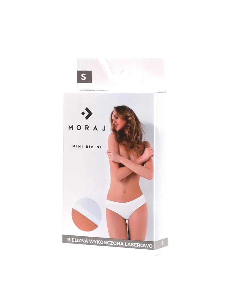 Majtki figi - Majtki laserowo cięte bezszwowe figi mini bikini BIAŁY - produkt moraj.pl 3