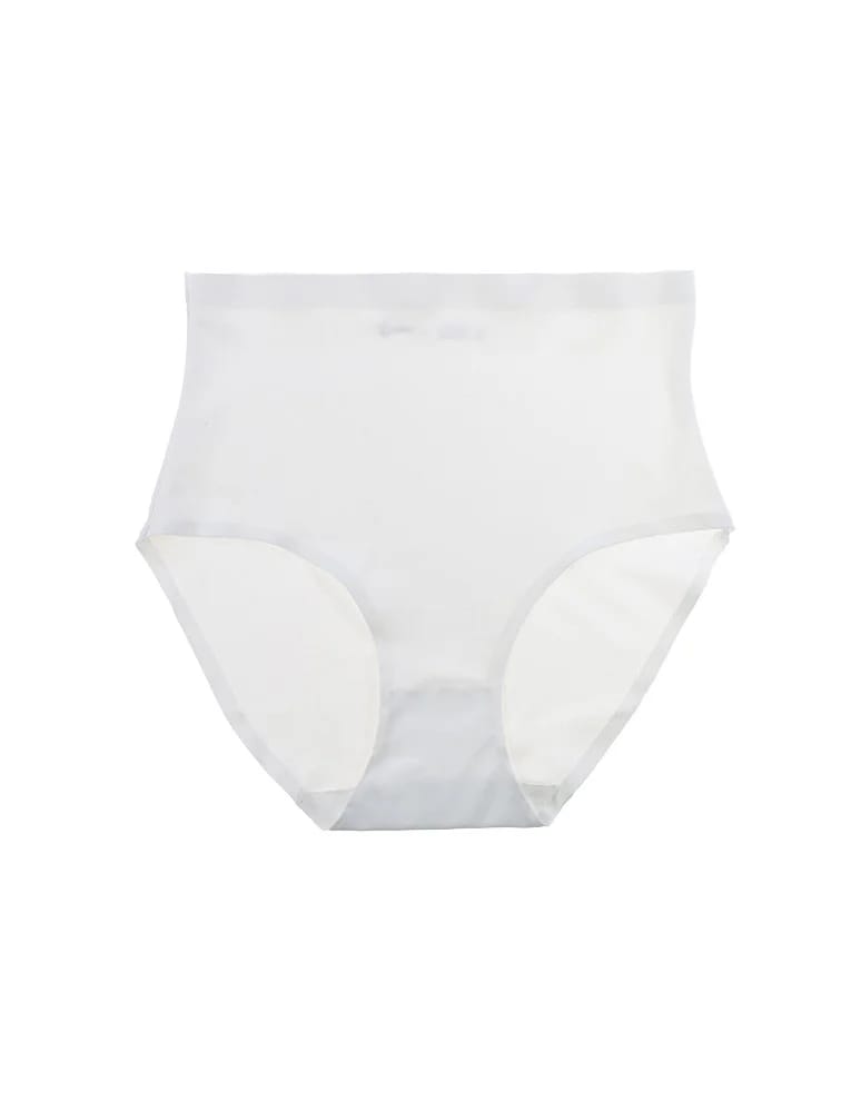 Majtki figi - Majtki bezszwowe z wysokim stanem laserowo cięte plus size BIAŁY  - produkt moraj.pl 3