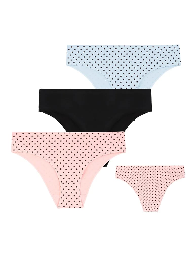Majtki figi - Majtki damskie bawełniane bez gumki klasyczne 6-pak WIELOKOLOROWY  - produkt moraj.pl 6