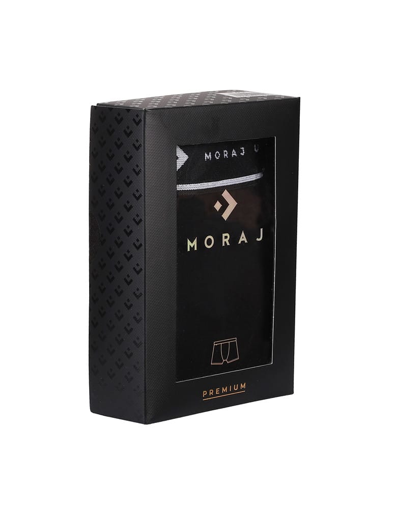 Bokserki dopasowane - Bokserki męskie bawełna czesana elastyczna guma Premium Line CZARNY  - produkt moraj.pl 6