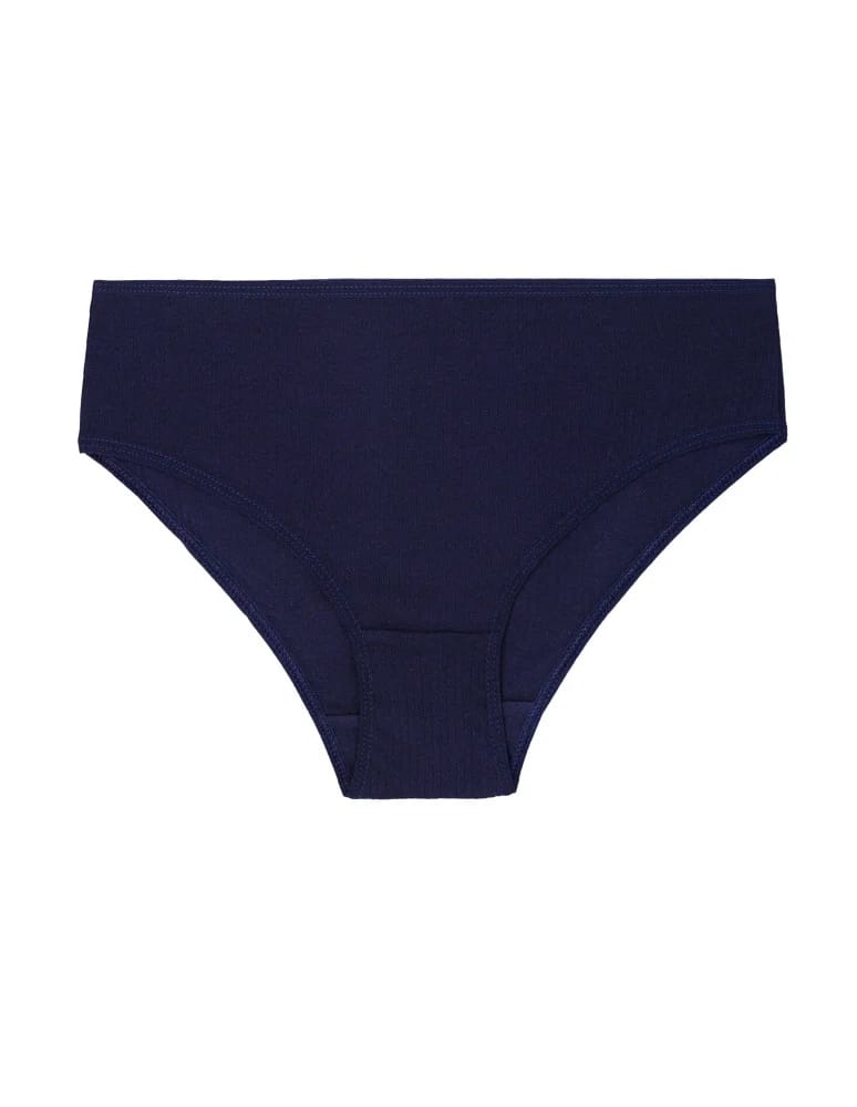 Majtki figi - Majtki damskie bawełniane figi bikini prążkowane 12-pak WIELOKOLOROWY  - produkt moraj.pl 3