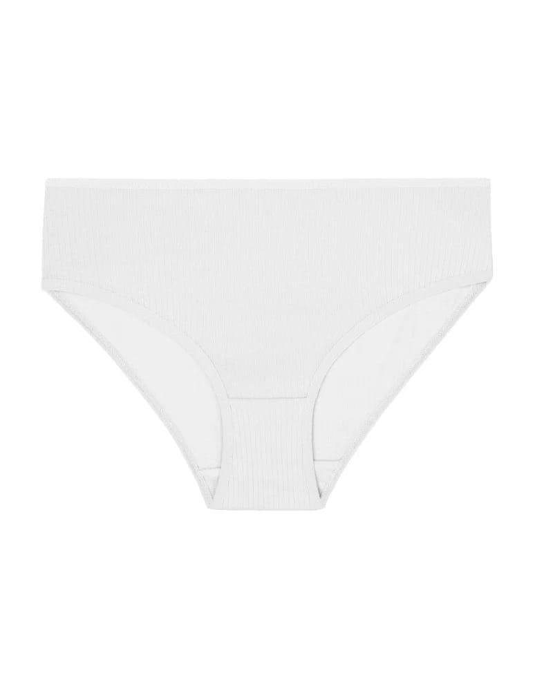 Majtki figi - Majtki damskie bawełniane figi bikini prążkowane 12-pak WIELOKOLOROWY  - produkt moraj.pl 5
