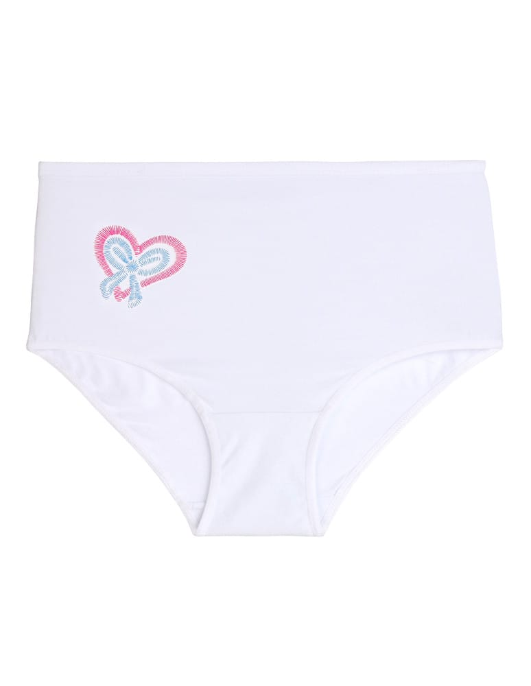 Majtki figi - Bawełniane figi z wysokim stanem plus size 6-pak BIAŁY - produkt moraj.pl 4