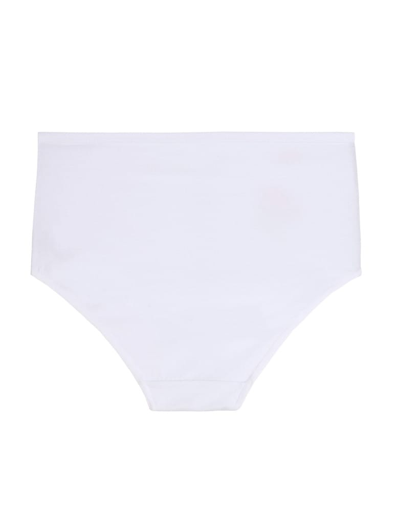 Majtki figi - Bawełniane figi z wysokim stanem plus size 6-pak BIAŁY - produkt moraj.pl 6