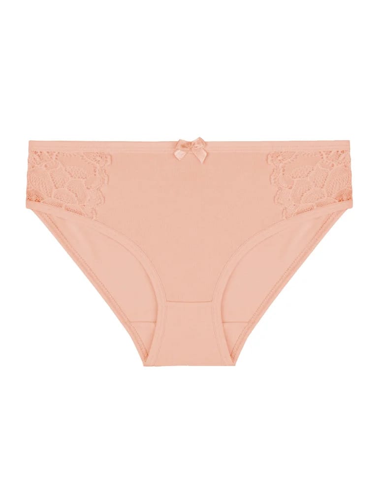 Majtki figi - Majtki figi damskie bawełniane z koronkową wstawką 4-pak WIELOKOLOROWY  - produkt moraj.pl 5