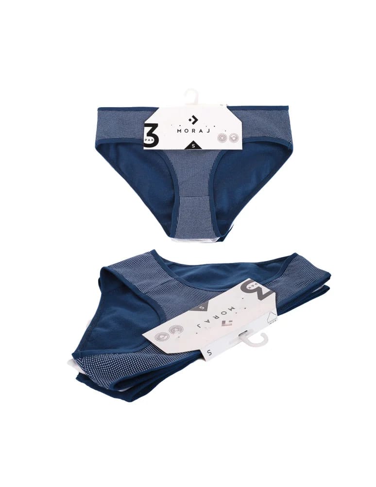Majtki figi - Majtki figi damskie bawełniane bikini klasyczne 3-pak WIELOKOLOROWY  - produkt moraj.pl 6