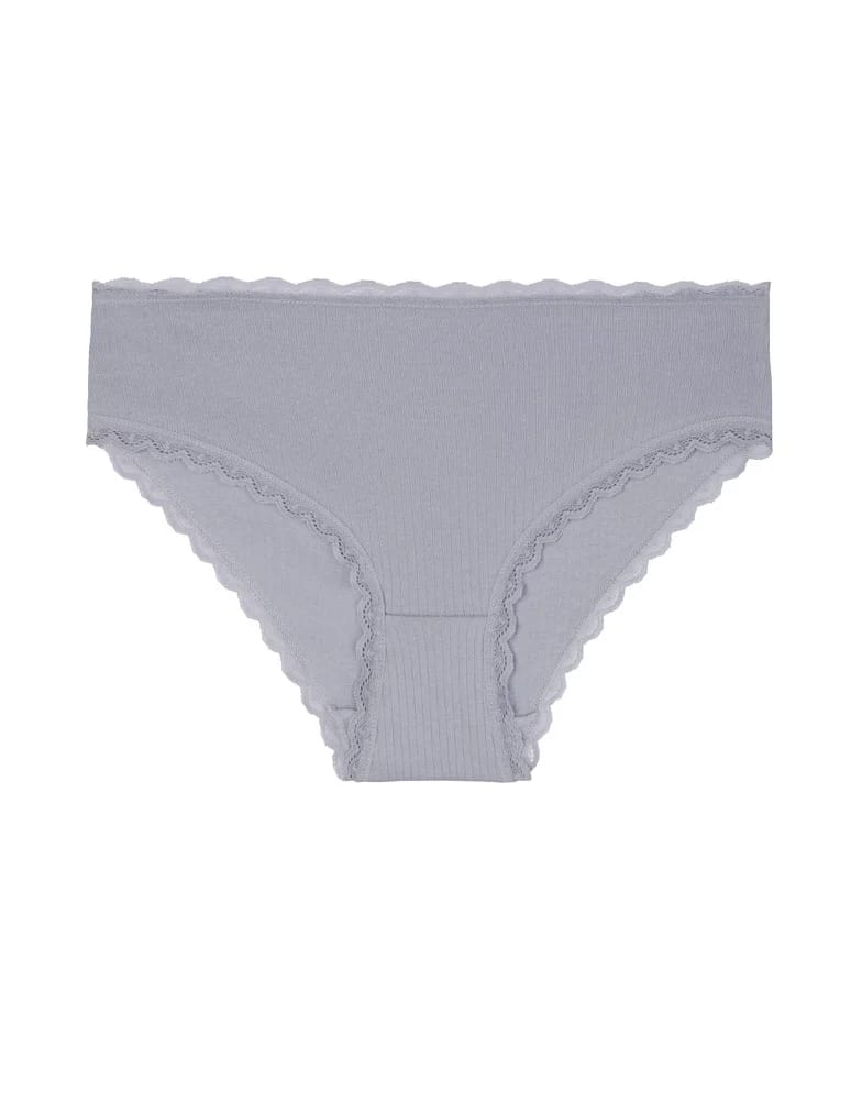 Majtki figi - Majtki damskie figi bikini prążkowane z koronką 6-pak WIELOKOLOROWY  - produkt moraj.pl 3