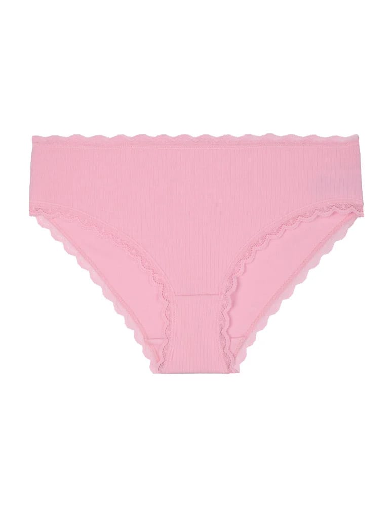 Majtki figi - Majtki damskie figi bikini prążkowane z koronką 6-pak WIELOKOLOROWY  - produkt moraj.pl 4