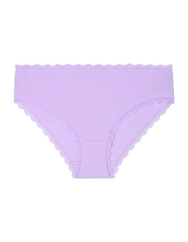 Majtki figi - Majtki damskie figi bikini prążkowane z koronką 6-pak WIELOKOLOROWY  - produkt moraj.pl 6