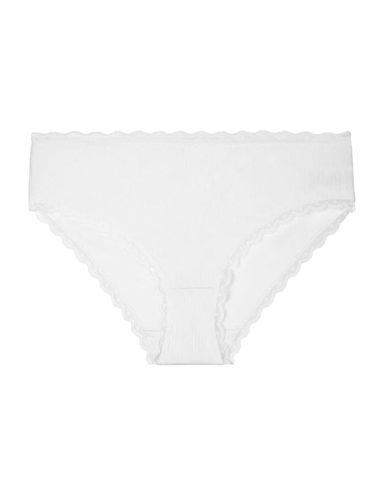 Majtki figi - Majtki damskie figi bikini prążkowane z koronką 6-pak WIELOKOLOROWY  - produkt moraj.pl 7
