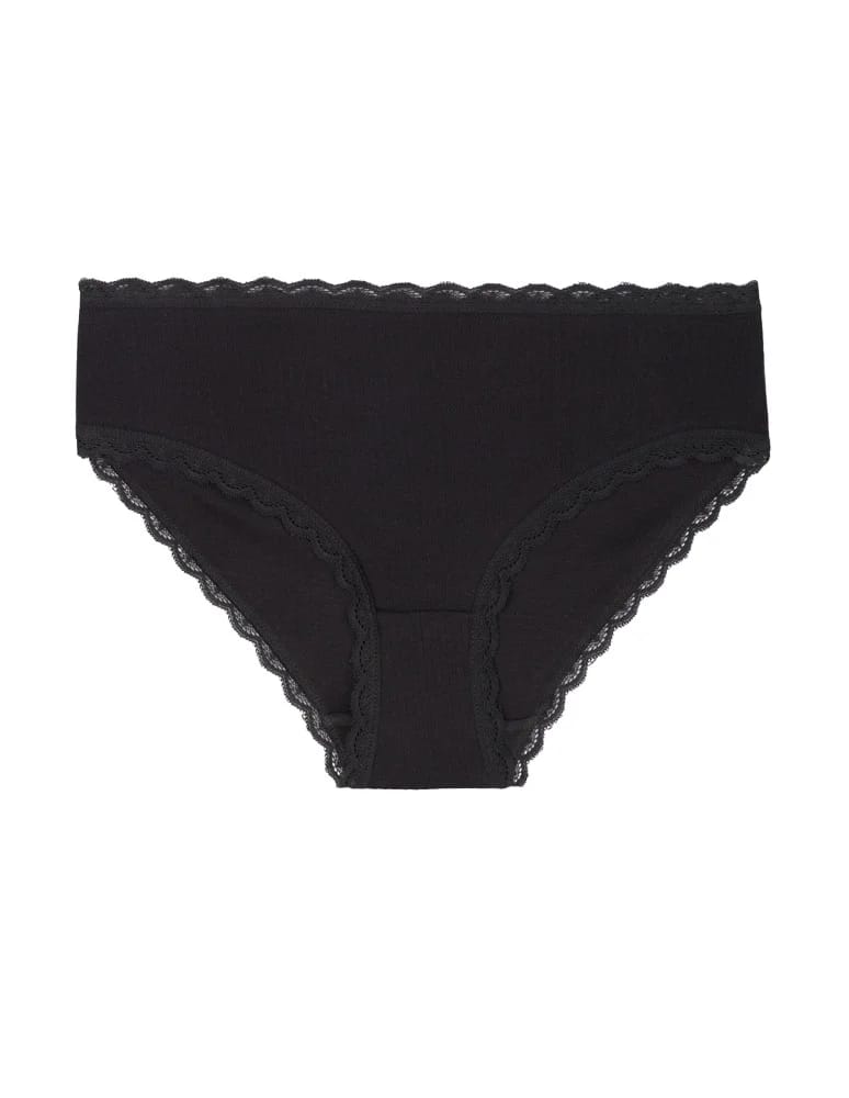 Majtki figi - Majtki damskie figi bikini prążkowane z koronką 6-pak WIELOKOLOROWY  - produkt moraj.pl 8