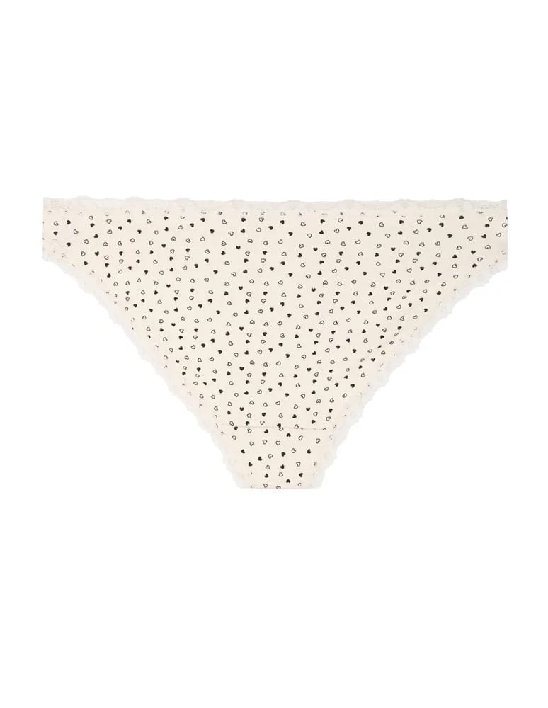 Majtki figi - Majtki damskie figi mini bikini w serduszka z koronką 3-pak WIELOKOLOROWY - produkt moraj.pl 2
