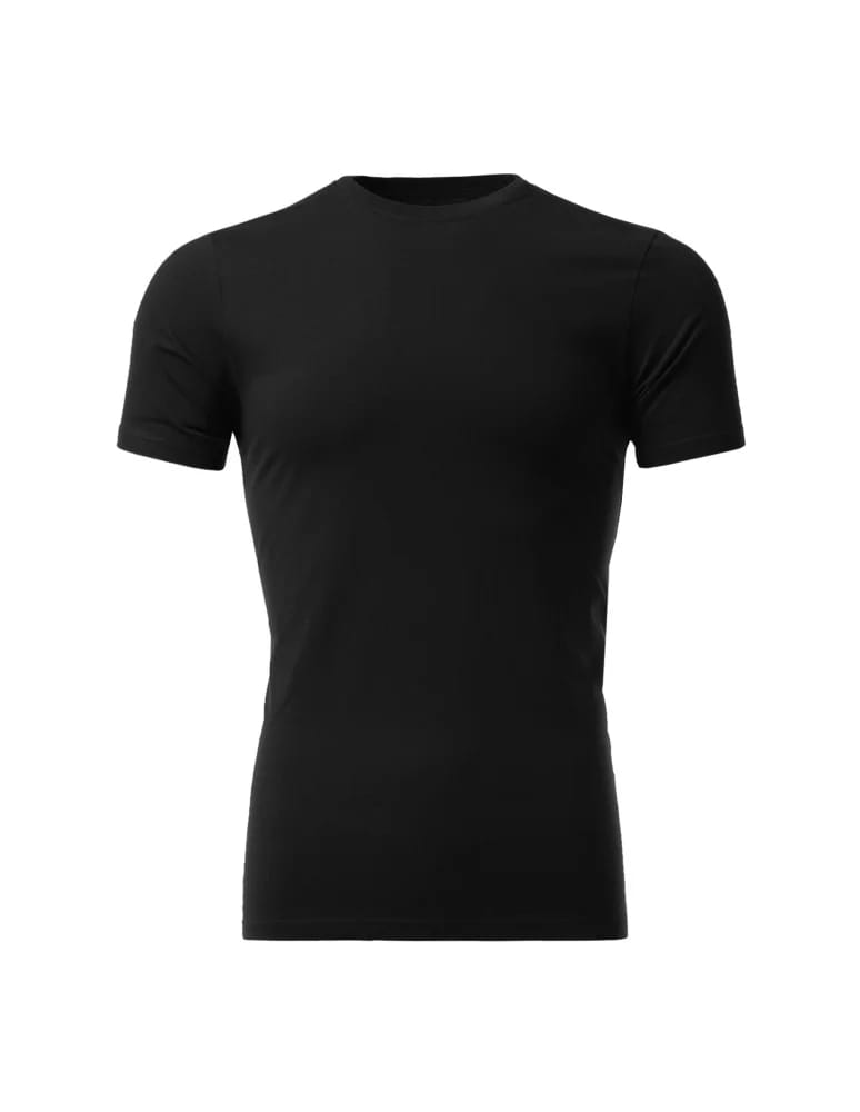 Koszulki i Tank Topy - Koszulka męska bawełniana krótki rękaw T-shirt Plus Size CZARNY - produkt moraj.pl 3