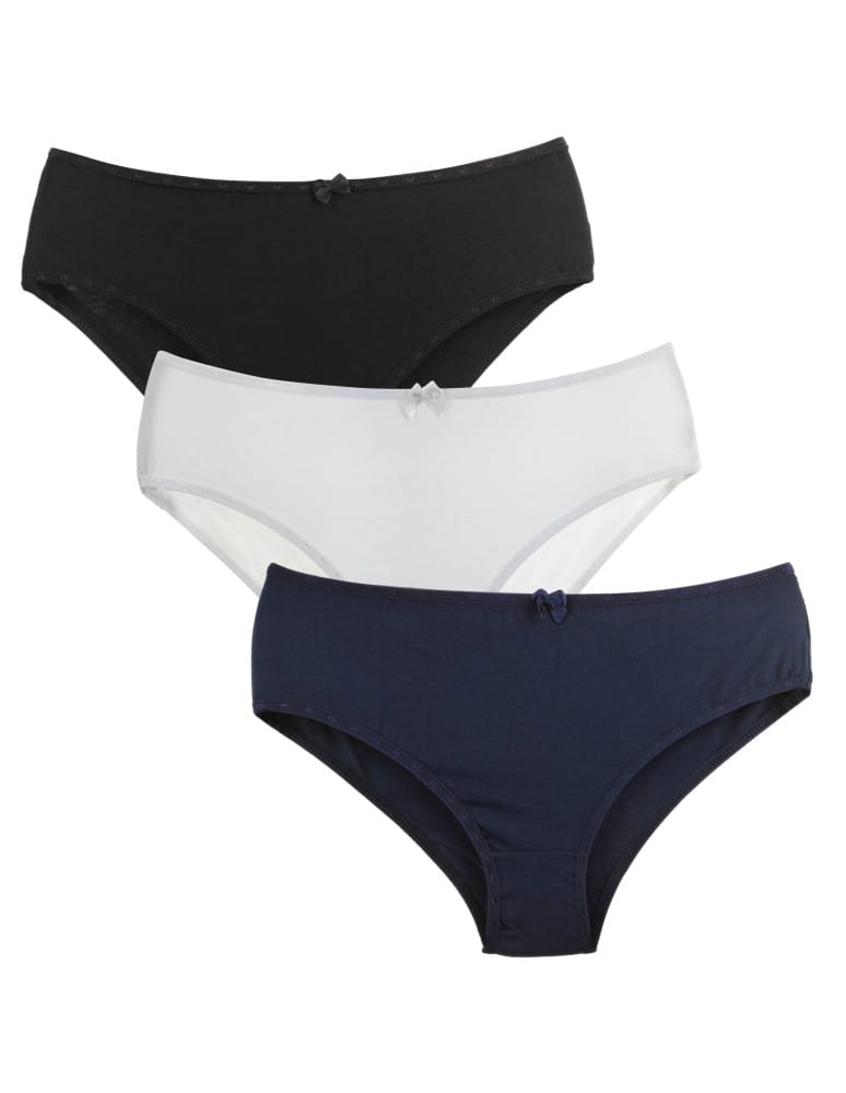 Majtki figi - Majtki figi bikini damskie bawełniane klasyczne 3-pak WIELOKOLOROWY - produkt moraj.pl 8