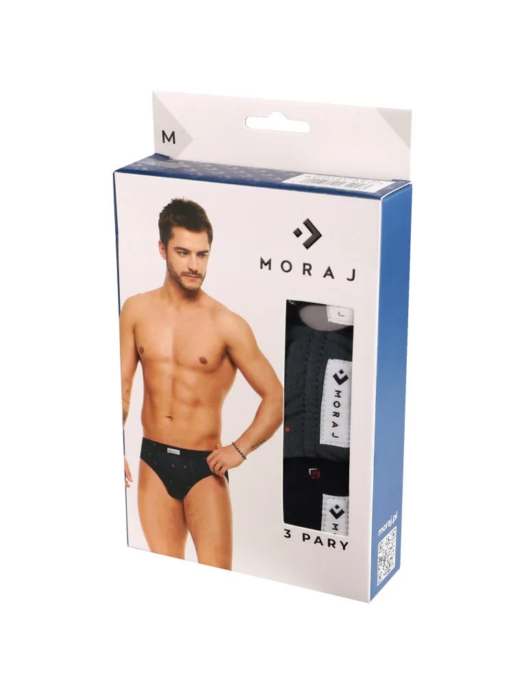 Slipy - Majtki slipy męskie bawełniane 3-pak WIELOKOLOROWY - produkt moraj.pl 2