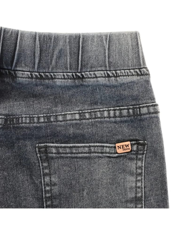 Spodnie damskie - Spodnie jeansy damskie typu skinny elastyczne CIEMNY NIEBIESKI  - produkt moraj.pl 4