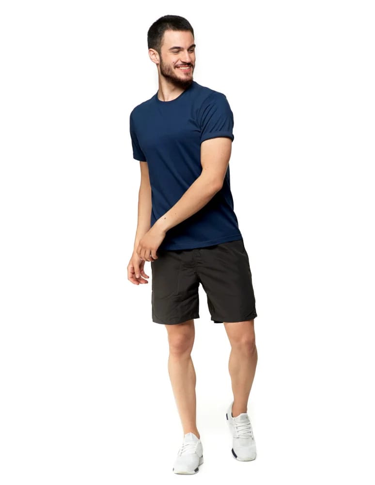 Koszulki i Tank Topy - Koszulka męska bawełniana T-shirt GRANATOWY - produkt moraj.pl 2