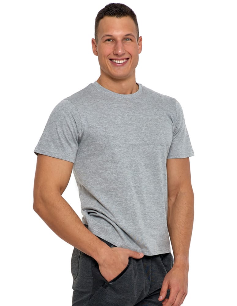 Koszulka męska bawełniana T-shirt JASNY SZARY