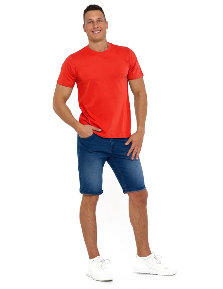Koszulki i Tank Topy - Koszulka męska bawełniana T-shirt CZERWONY - produkt moraj.pl 4