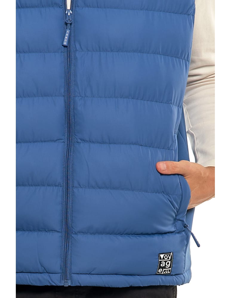 Kurtki i kamizelki - Męski bezrękawnik pikowana kamizelka JEANS  - produkt moraj.pl 6