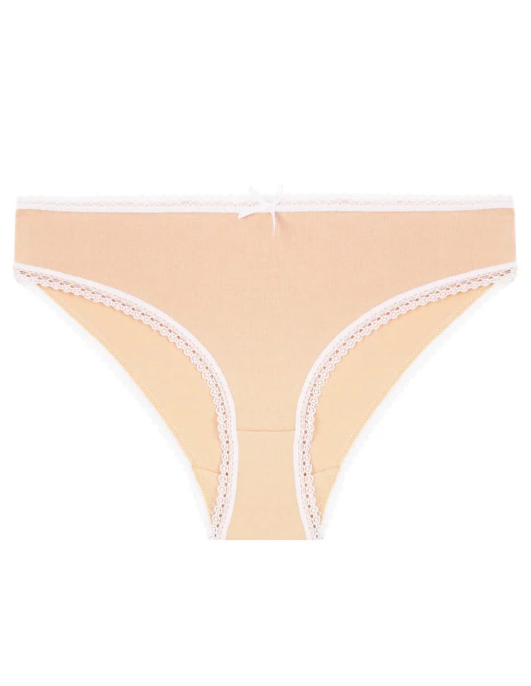 Majtki figi - Damskie majtki mini bikini z koronkowym wykończeniem 4-pak WIELOKOLOROWY - produkt moraj.pl 4