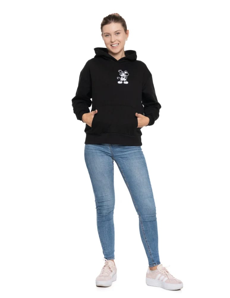 Bluzy damskie - Ocieplana bluza damska Mickey z kapturem CZARNY - produkt moraj.pl 3