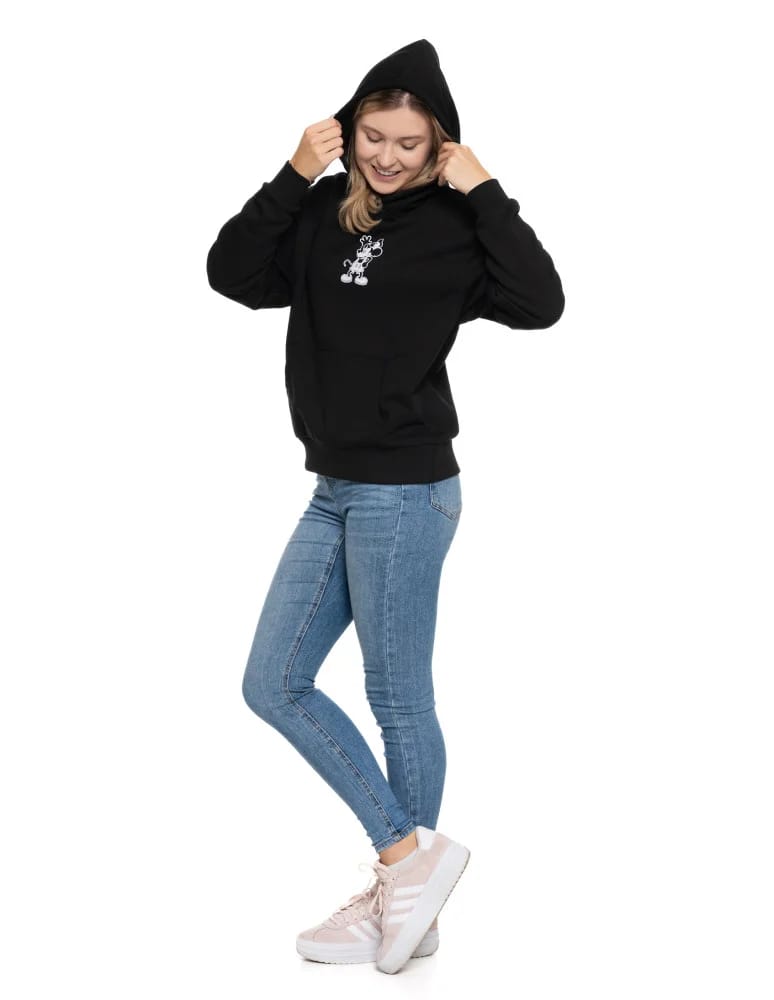 Bluzy damskie - Ocieplana bluza damska Mickey z kapturem CZARNY - produkt moraj.pl 8