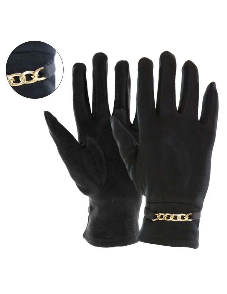 Rękawiczki damskie - Eleganckie czarne rękawiczki damskie CZARNY - produkt moraj.pl 3