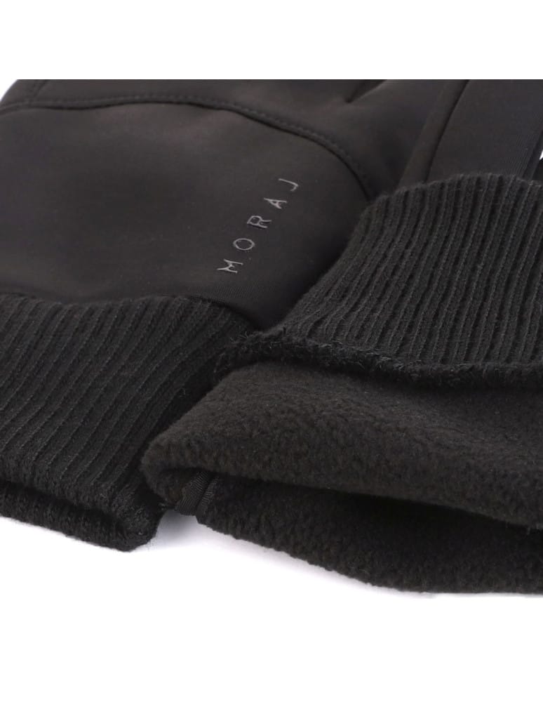 Rękawiczki - Czarne rękawiczki męskie sportowe typu Softshell dotykowe CZARNY  - produkt moraj.pl 3