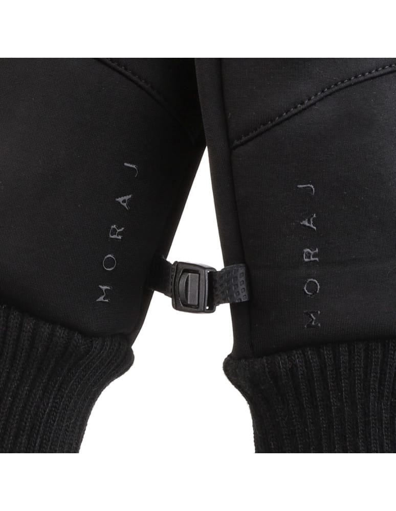 Rękawiczki - Czarne rękawiczki męskie sportowe typu Softshell dotykowe CZARNY  - produkt moraj.pl 4