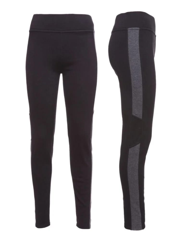 Legginsy damskie - Legginsy damskie ocieplane z wysokim stanem CZARNY  - produkt moraj.pl 5