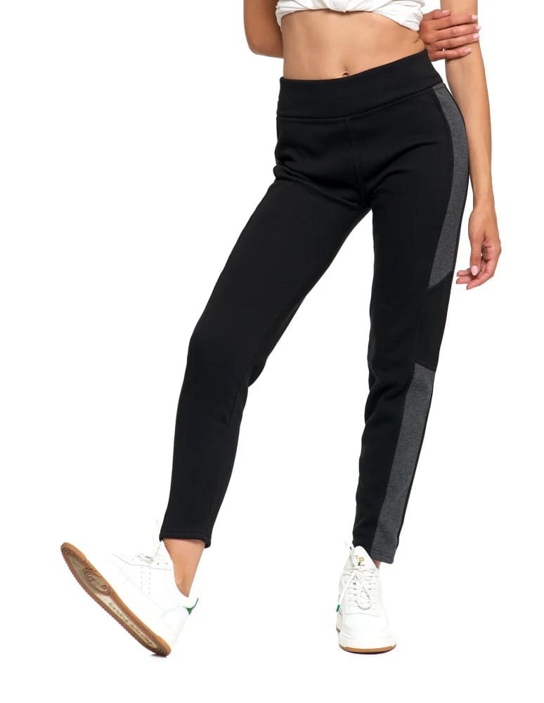 Legginsy damskie - Legginsy damskie ocieplane z wysokim stanem CZARNY  - produkt moraj.pl 9