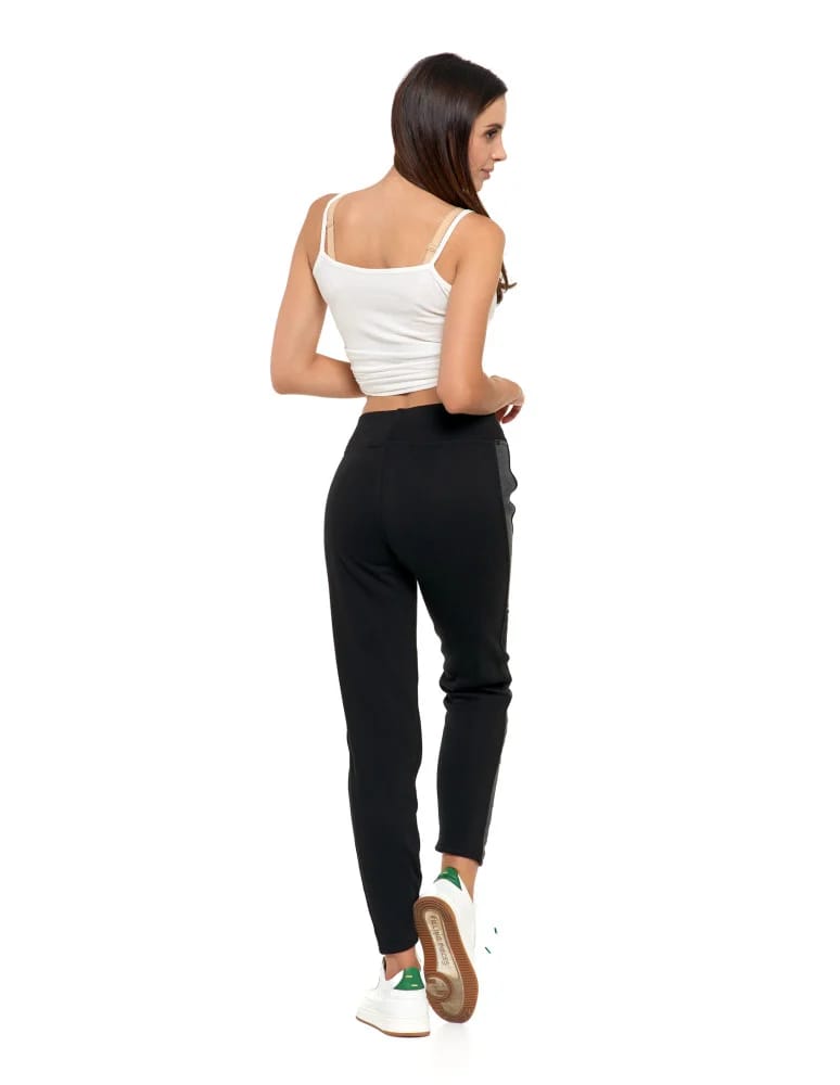 Legginsy damskie - Legginsy damskie ocieplane z wysokim stanem CZARNY  - produkt moraj.pl 10