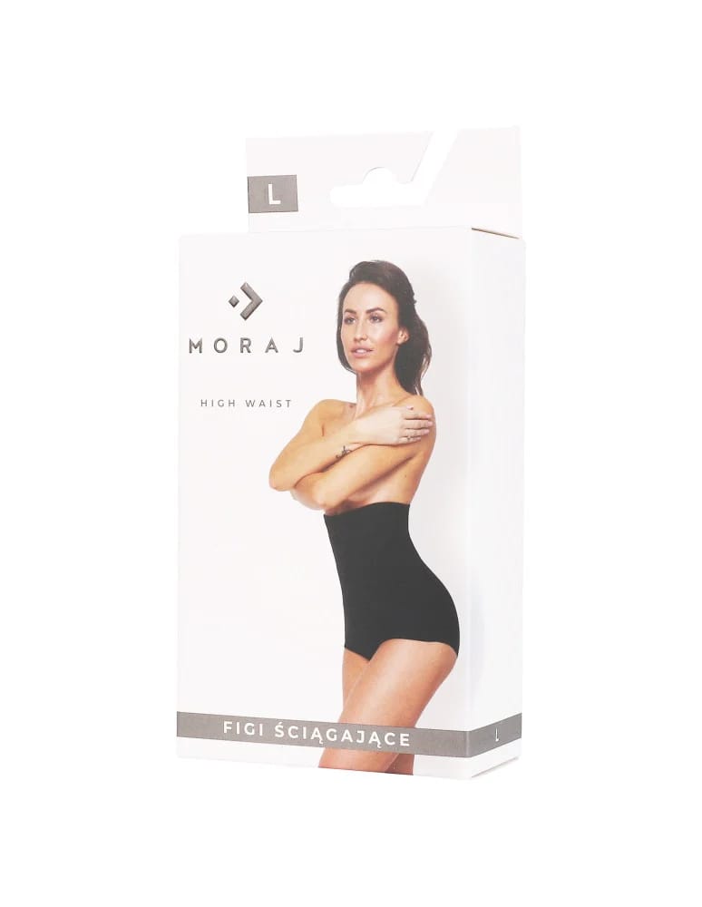 Majtki figi - Majtki damskie figi modelujące z wysokim stanem CZARNY  - produkt moraj.pl 5