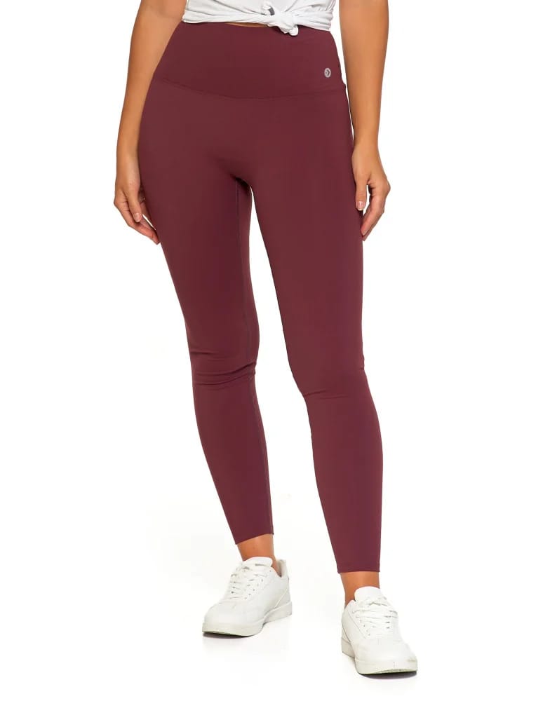 Legginsy damskie - Legginsy damskie sportowe funkcyjne z wysokim stanem BORDOWY  - produkt moraj.pl 9