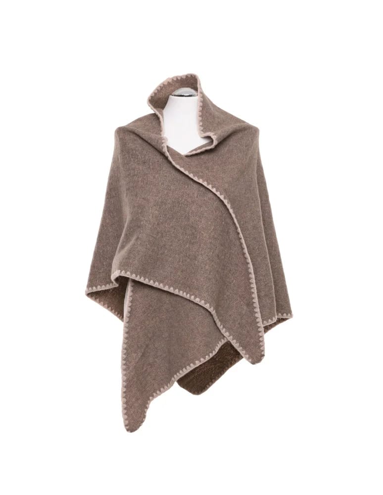 Szale i chusty - Ciepła chusta damska boho BRĄZOWY - produkt moraj.pl 6