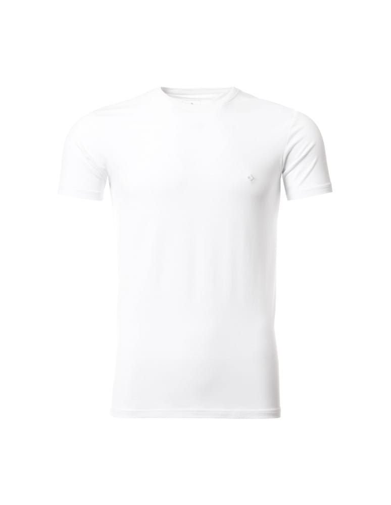 Koszulki i Tank Topy - Koszulka męska T-shirt bawełniana Premium okrągły dekolt BIAŁY  - produkt moraj.pl 6